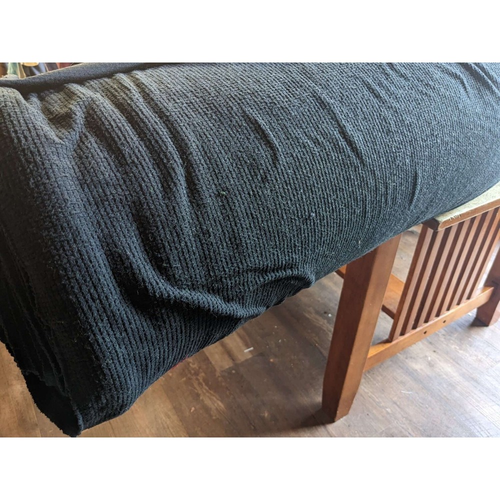 Polartec Power Grid Black Jersey Fabric Textured Velour 68" Wide by the Yard